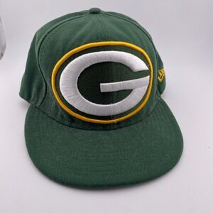 New Era Green Bay Packers NFL Hat Fitted 59FIFTY Cap Size 7 3/8‎